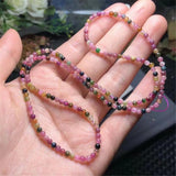 Natural Rainbow Tourmaline Quartz Bracelet Jewelry AAAAA