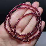 3mm Red Garnet Stone Bracelet for Women Men Reiki Crystal Jewelry AAAAA