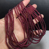 3mm Red Garnet Stone Bracelet for Women Men Reiki Crystal Jewelry AAAAA