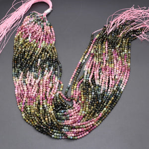 3mm Gradient Tourmaline Stone Beads for Jewelry Making