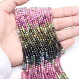 3mm Gradient Tourmaline Stone Beads for Jewelry Making
