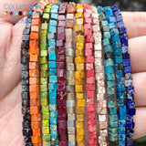 3mm Sea Sediment Jaspers Square Loose Beads 15''