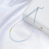 3mm Tourmaline Handwork Necklace for Women 925 Sterling Silver Choker