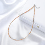 3mm Tourmaline Handwork Necklace for Women 925 Sterling Silver Choker