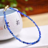 3mm Natural Turquoise Kyanite Cordierite Morganite Multiaspect Bracelet Anklet