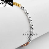 3mm Box Link Chain Bracelet Yellow Rose  C11 YRWB