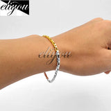 3mm Box Link Chain Bracelet Yellow Rose  C11 YRWB
