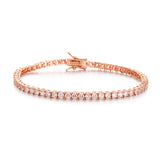 3mm 18K Plated Zircon Tennis Bracelet with Box