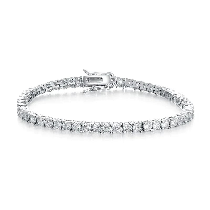 3mm 18K Plated Zircon Tennis Bracelet with Box