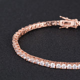 3mm 18K Plated Zircon Tennis Bracelet with Box