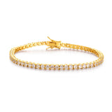 3mm 18K Plated Zircon Tennis Bracelet with Box