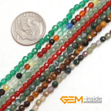 3mm Round Faceted Stone Beads for Jewelry Making Strand 15 inch