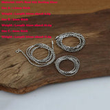 3mm Square Bamboo Necklace 925 Silver Vintage Jewelry Necklace For Women And Men