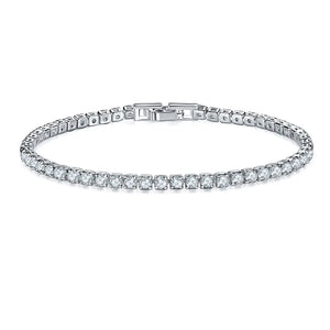 3mm CZ Tennis Bracelet Silver Jewelry Gift
