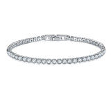 3mm CZ Tennis Bracelet Silver Jewelry Gift