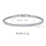 3mm CZ Tennis Bracelet Silver Jewelry Gift