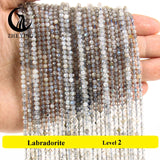3mm Labradorite Faceted Beads for DIY Bracelets - 15''