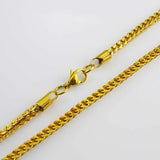 3mm Wide 24 Inches Franco Chain Hiphop Necklace