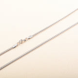 3mm Wide Stainless Steel Woven Chain Necklace for Women Men