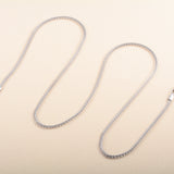 3mm Wide Stainless Steel Woven Chain Necklace for Women Men