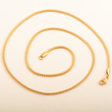 3mm Wide Stainless Steel Woven Chain Necklace for Women Men