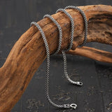 3mm S925 Silver Popcorn Chain Necklace Retro Style