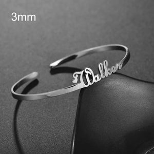 3mm Width Personalized Stainless Steel Bracelet for Women
