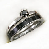 3mm Titanium Women's Wedding Band with Ebony Wood Inlay