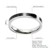 3mm Titanium Women's Wedding Band with Ebony Wood Inlay