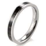 3mm Titanium Women's Wedding Band with Ebony Wood Inlay