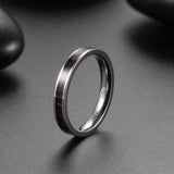 3mm Titanium Women's Wedding Band with Ebony Wood Inlay