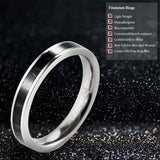 3mm Titanium Women's Wedding Band with Ebony Wood Inlay