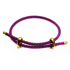 Adjustable Steel Wire Rope Bracelet with Large Holes DIY Accessories