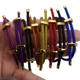 Adjustable Steel Wire Rope Bracelet with Large Holes DIY Accessories