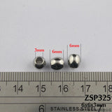 100pcs 3mm Hole 6mm Oval Stainless Steel Beads Jewelry DIY Parts ZSP325