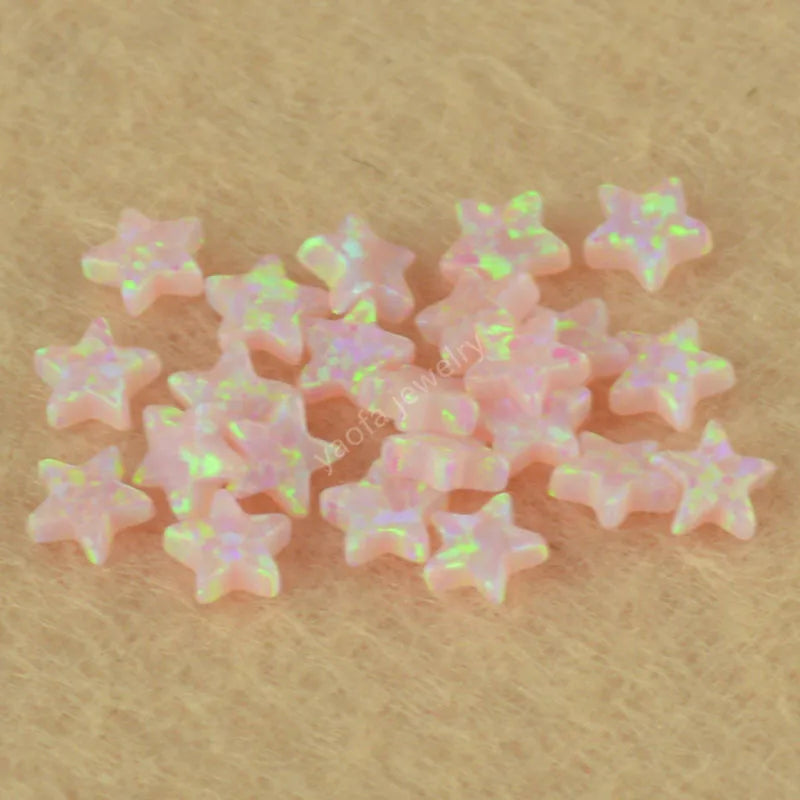 3mm Star Shape Small Loose Opal Stone Mix Colors Created Opal for Body Jewelry