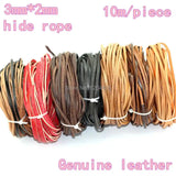 10m 3mm Wide Leather Bracelets Rope Cord
