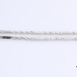 3mm Square Chain Necklace 55cm Stainless Steel Men Women Jewelry