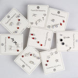 925 Silver Heart Stud Earrings Set for Women Girl