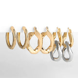 U-shape Hoop Earrings Twisted Geometric Wedding Jewelry