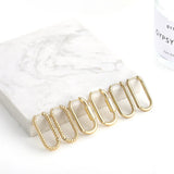 U-shape Hoop Earrings Twisted Geometric Wedding Jewelry
