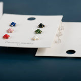 3pairs Fine Ceramic Stud Earrings Anti-allergic Plated Porcelain Gift Set