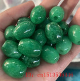 3pc Natural A Green Jade Beads DIY Bracelet Bangle Charm Jadeite Jewelry
