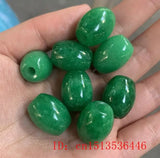 3pc Natural A Green Jade Beads DIY Bracelet Bangle Charm Jadeite Jewelry