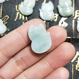 Natural Emerald Fox Pendant Beads Necklace Charm Jewellery
