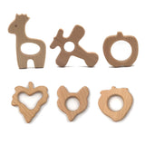 Wooden Bead Fruit Teether Toy Airplane Pendant Set