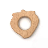 Wooden Bead Fruit Teether Toy Airplane Pendant Set