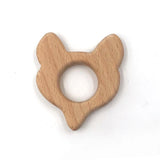 Wooden Bead Fruit Teether Toy Airplane Pendant Set