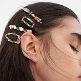 Crystal Flower Hair Clip Bridal Hairclip Barrettes Head Wear Ornament