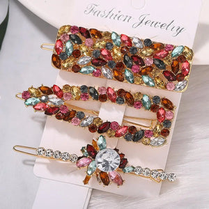 Crystal Flower Hair Clip Bridal Hairclip Barrettes Head Wear Ornament